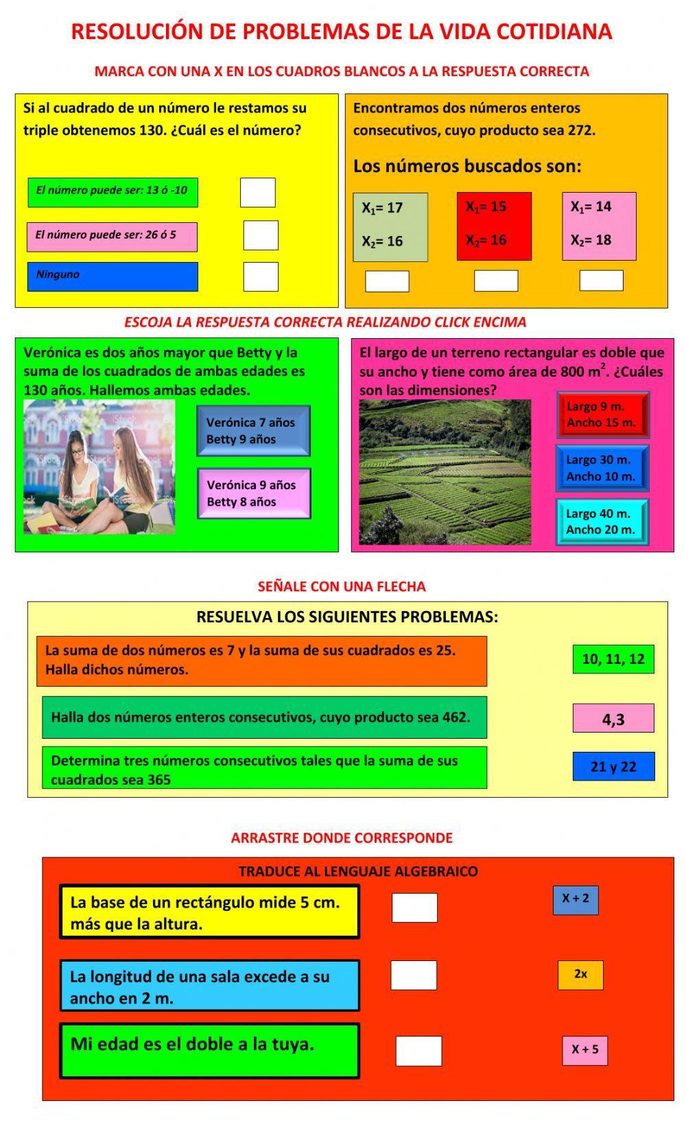 Resolución de problemas de la vida cotidiana