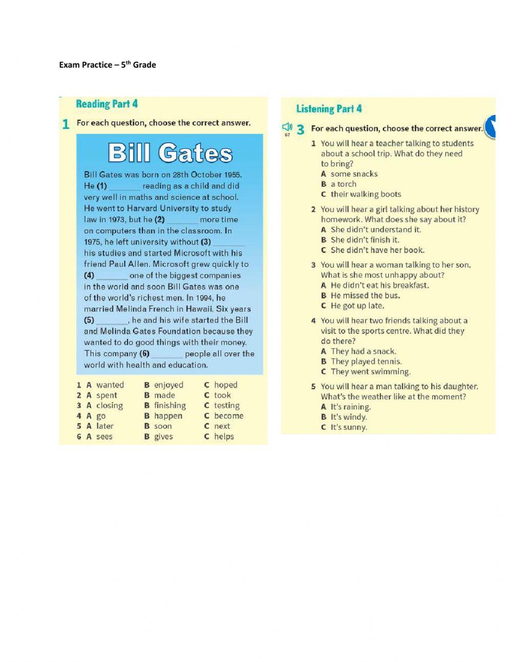 LIstening Reading Key