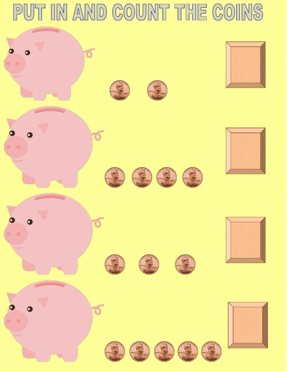 Put in and count the coins