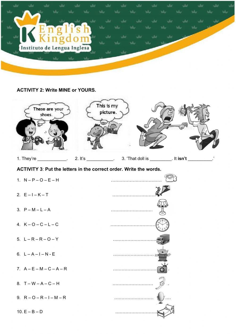 Kids 2 -Assessment Units 3-4
