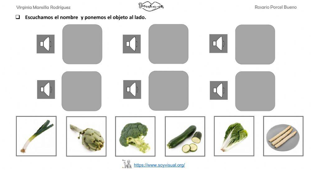 Vocabulario alimentos verdura 7 con audio