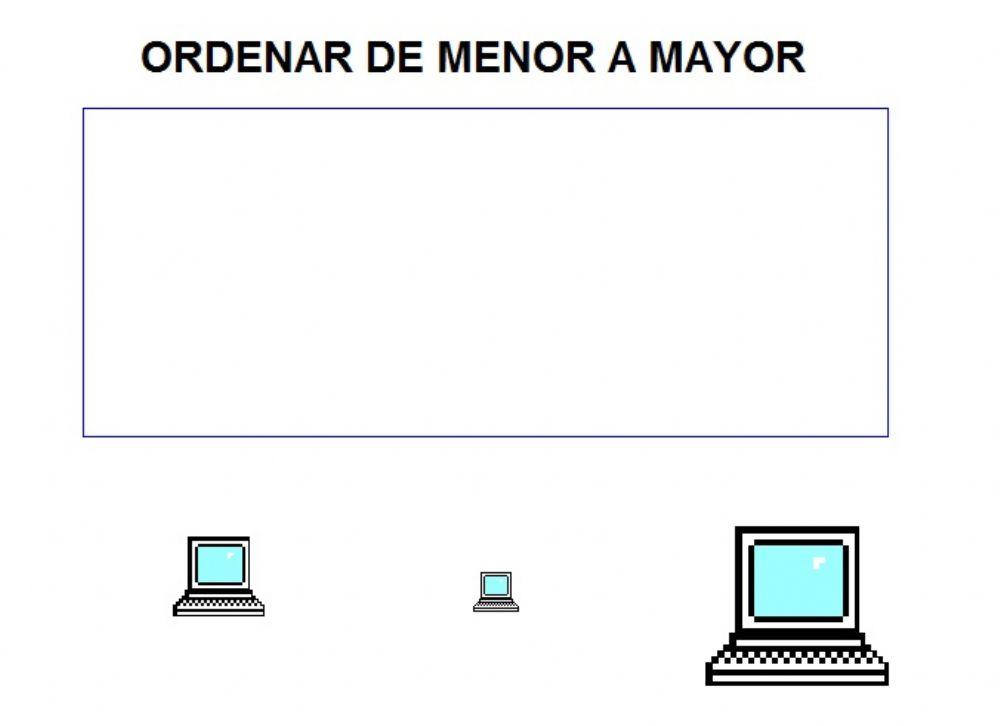 Ordenar de menor a mayor