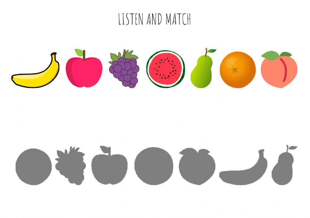 Fruits listen and match