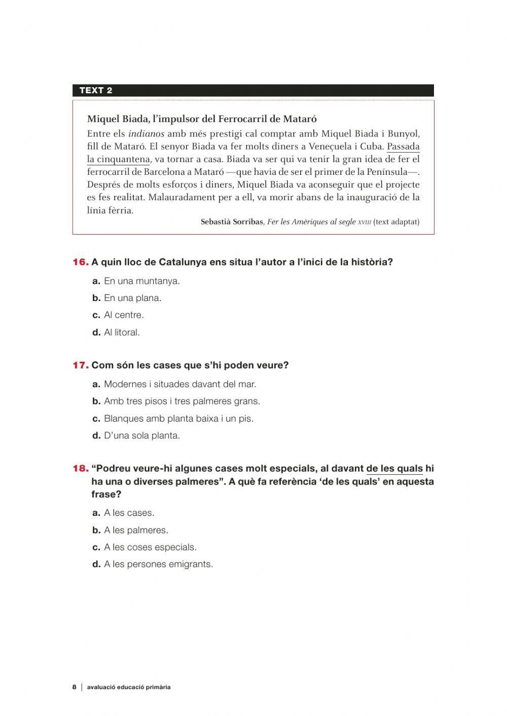 Comprensió lectora 14