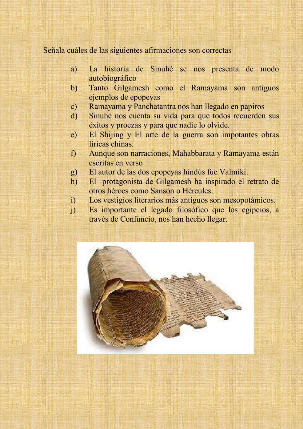 Las primeras muestras literarias