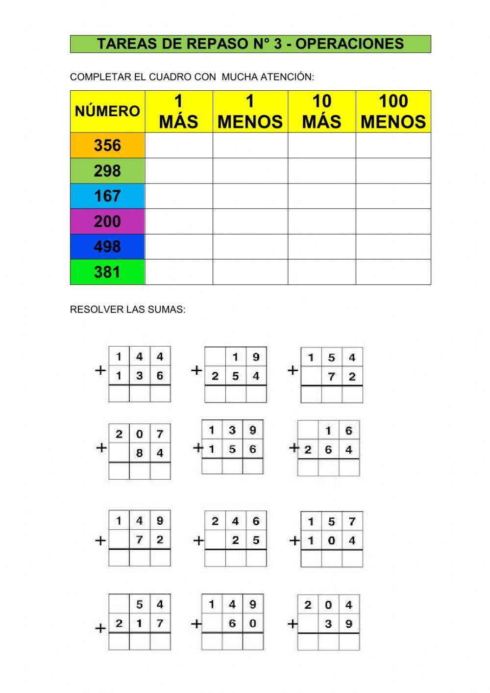 Tareas de repaso 3