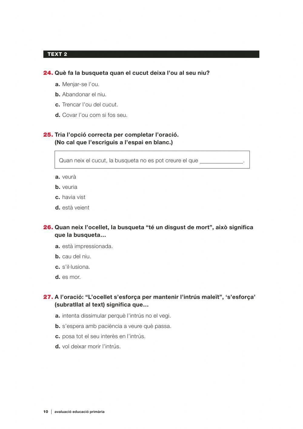 Comprensió lectora 16