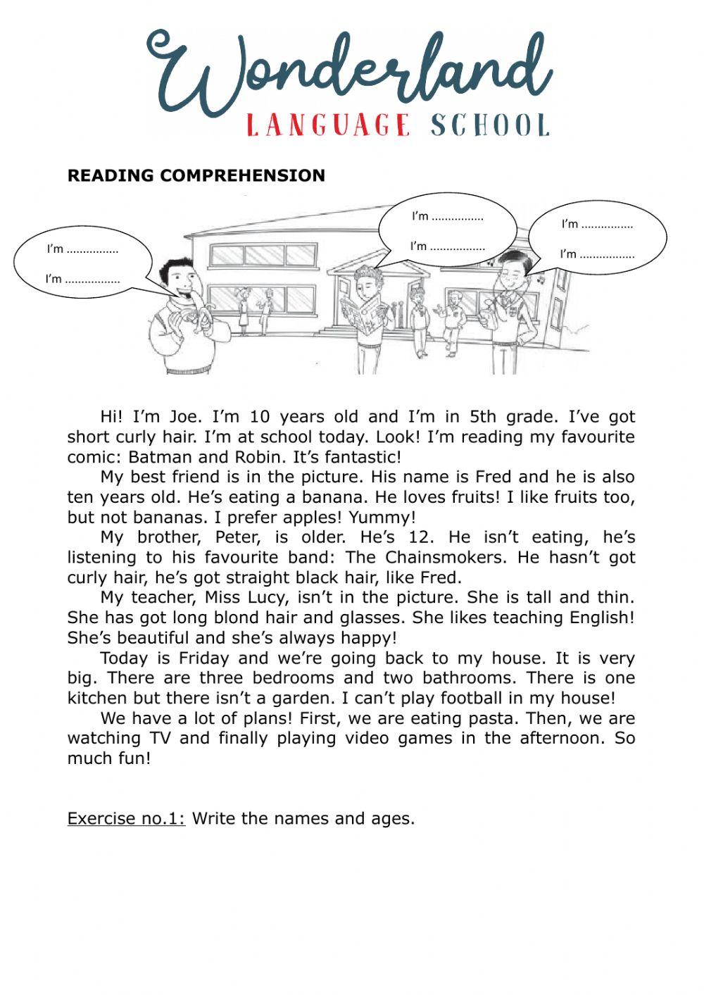 Mid term test Reading Kids 2