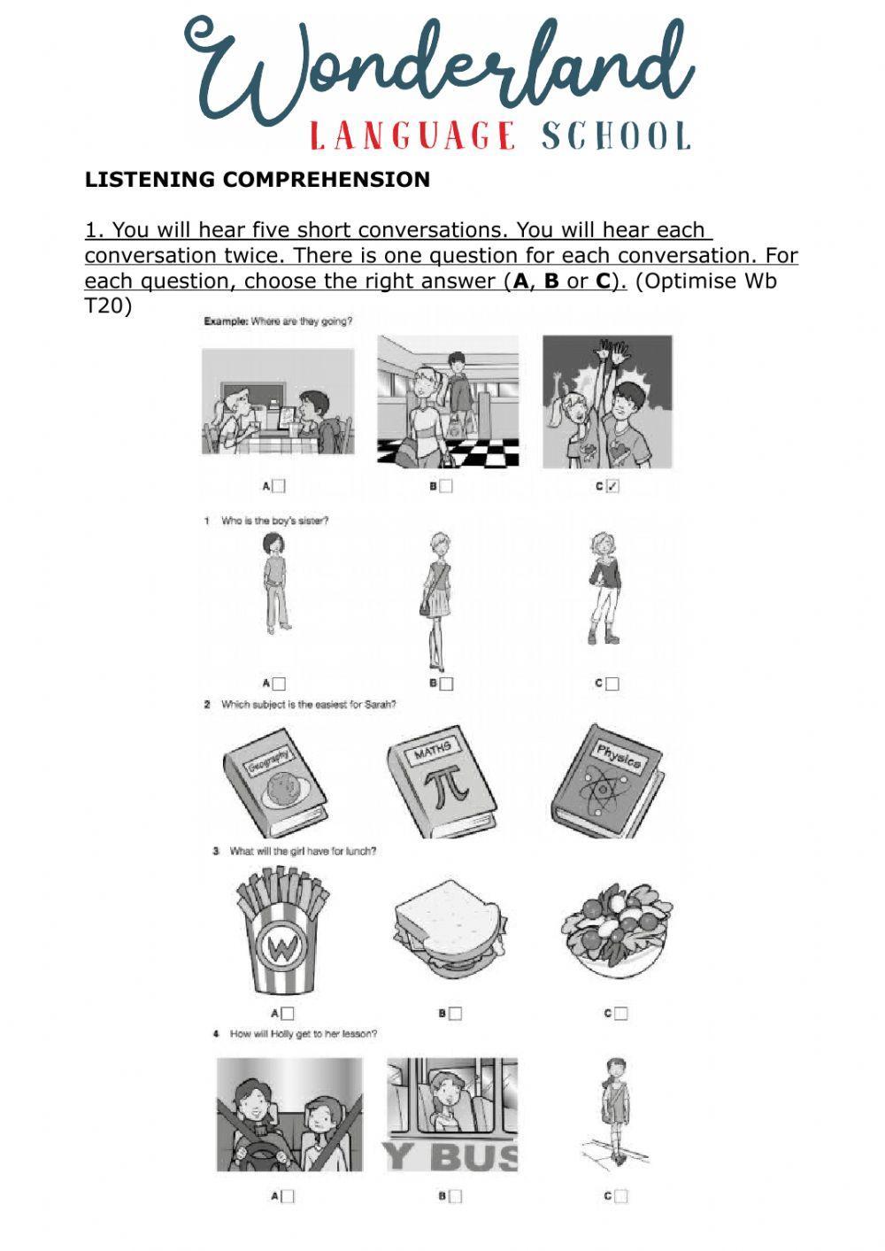 Mid term test Listening Ket