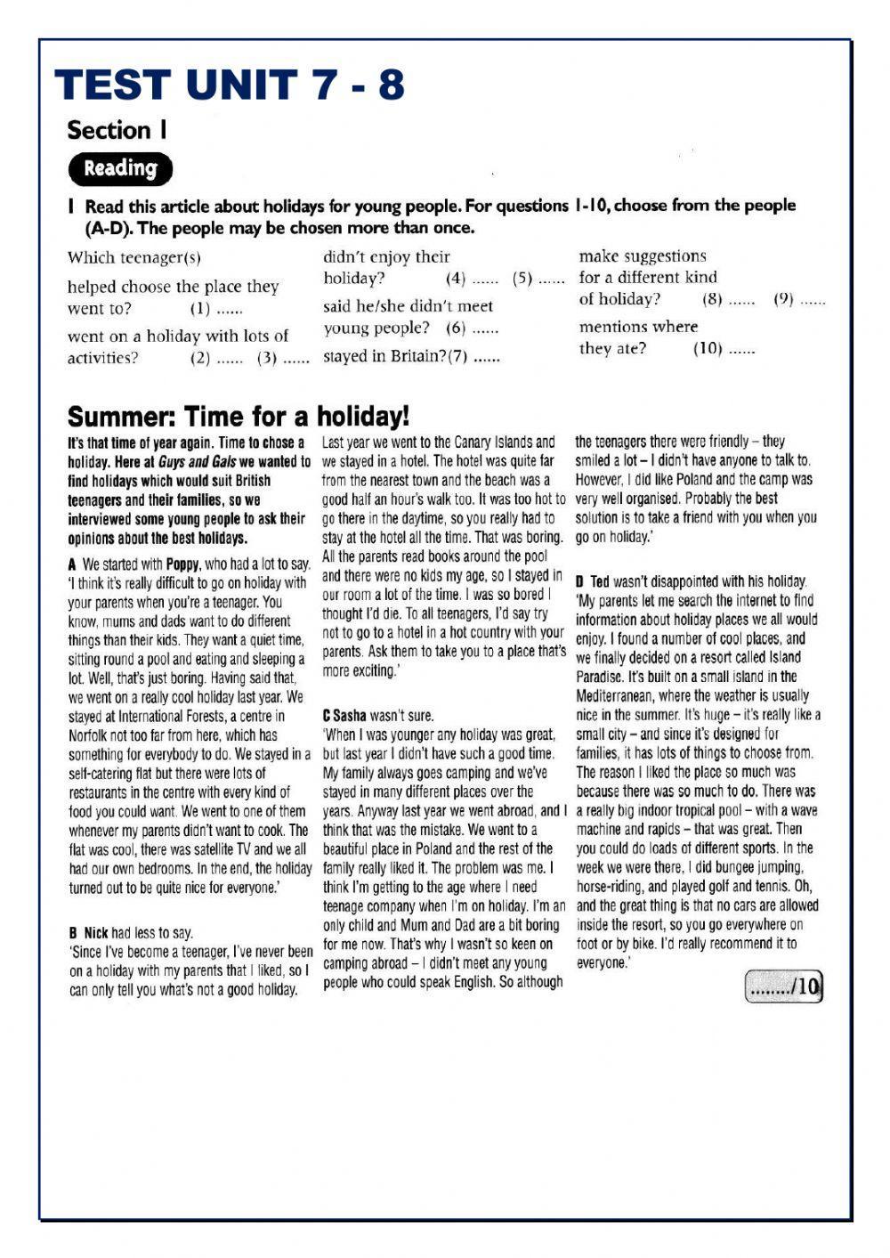 Test unit 7 and 8 laser b1+