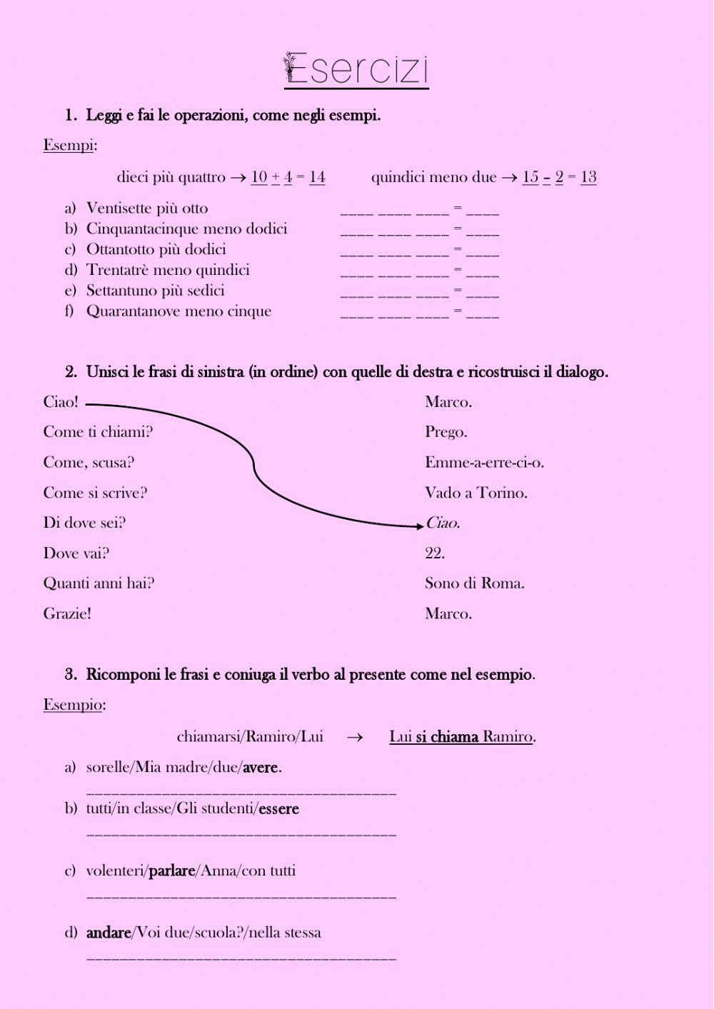 Esercizi