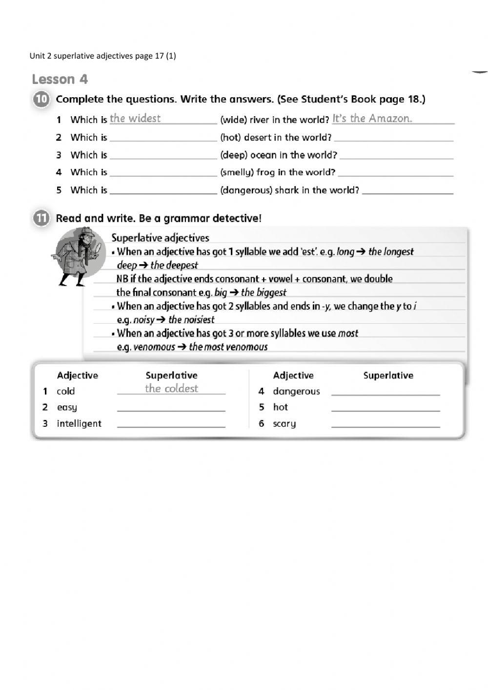 SUPERLATIVE ADJECTIVES