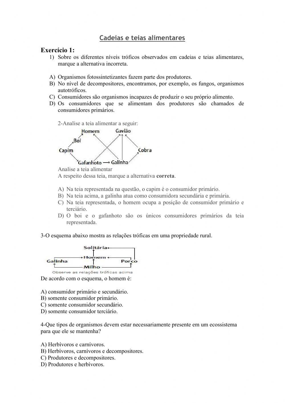 Cadeia e Teias alimentares 1