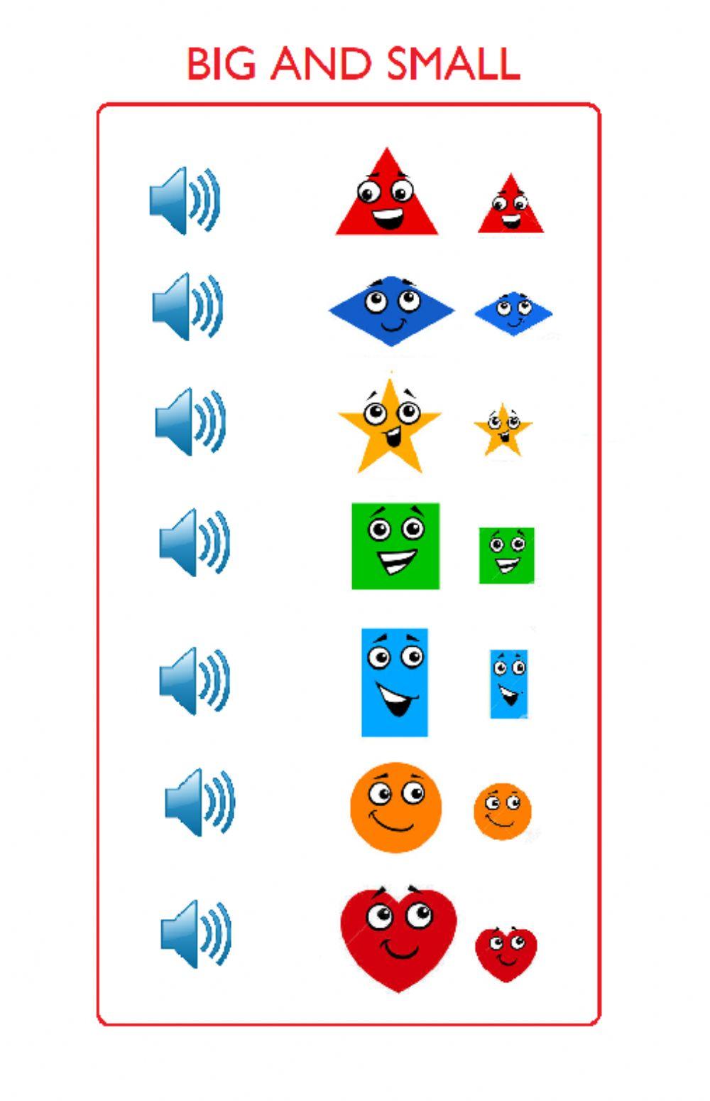 Big and small s… | Free Interactive Worksheets | 288334