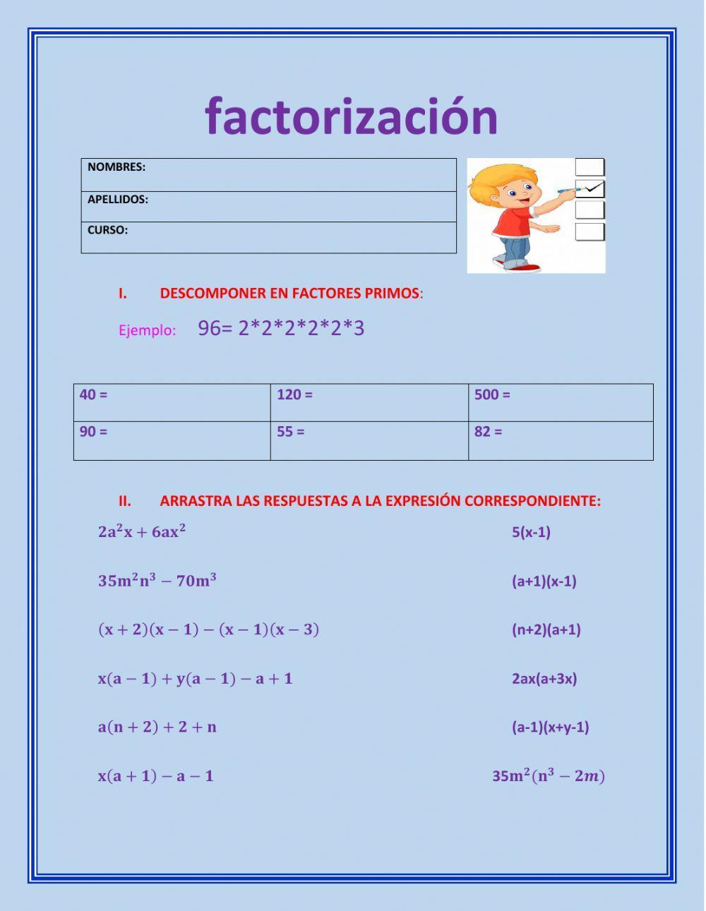 Factorizacón