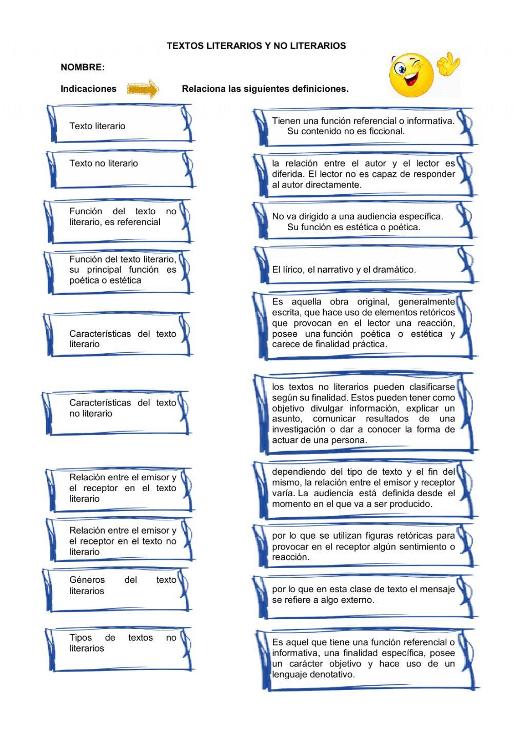 Textos literarios y no literarios