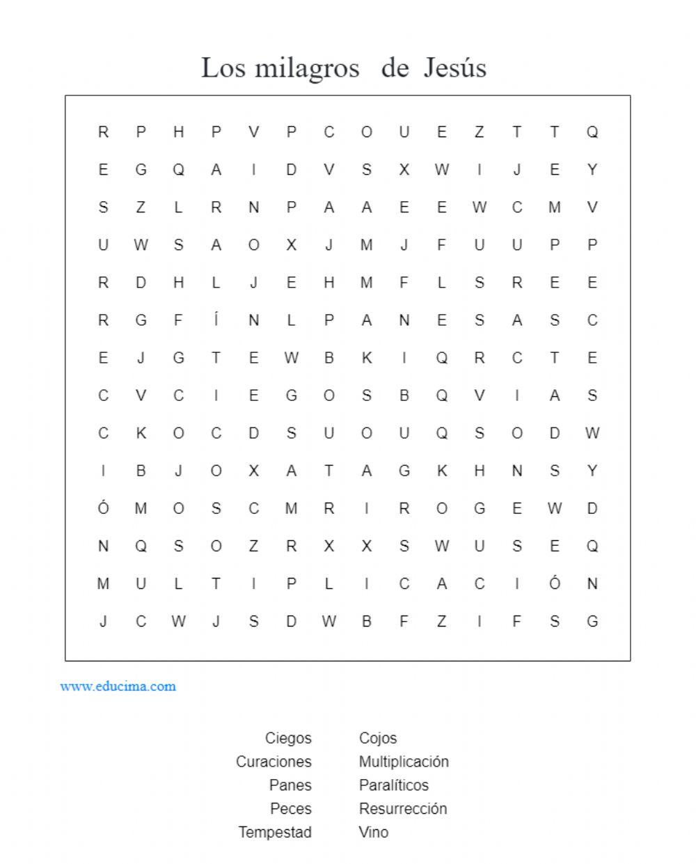 Los milagros de Jesús