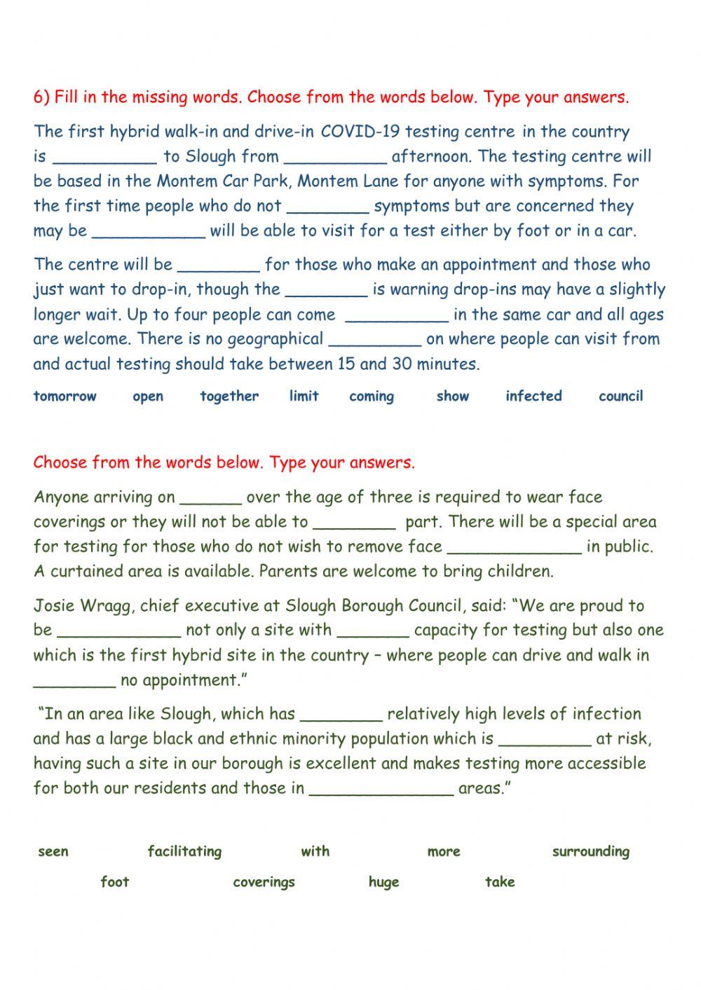 E2-E3 COVID-19 testing centre newspaper article