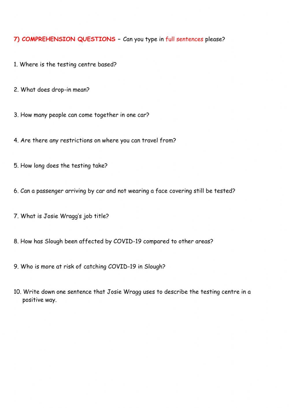 E2-E3 COVID-19 testing centre newspaper article