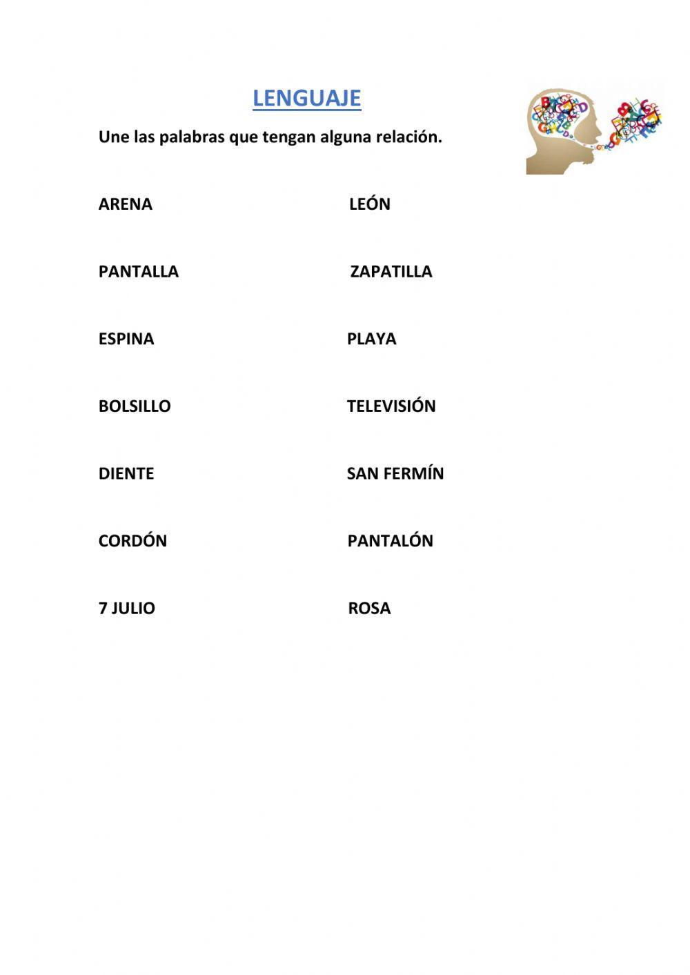 Lenguaje: une palabras