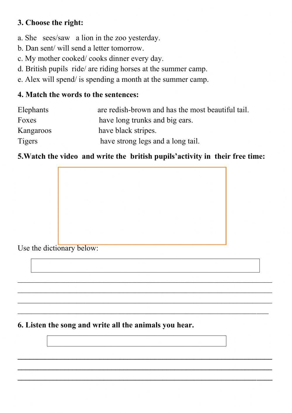 Worksheet