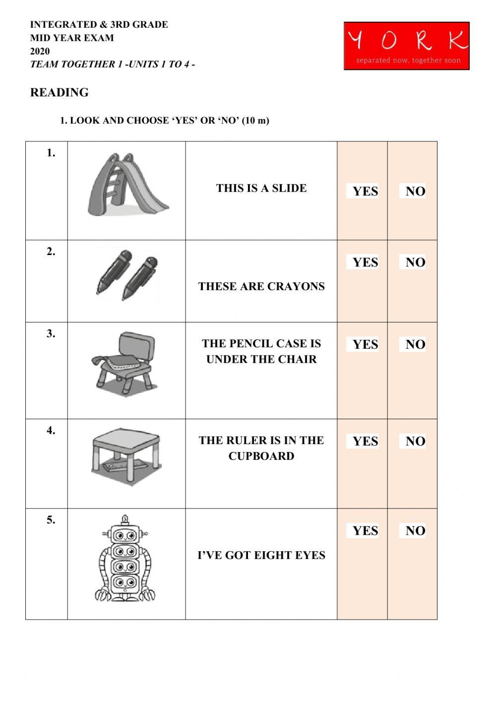 Mid term test integrated-3rd grade