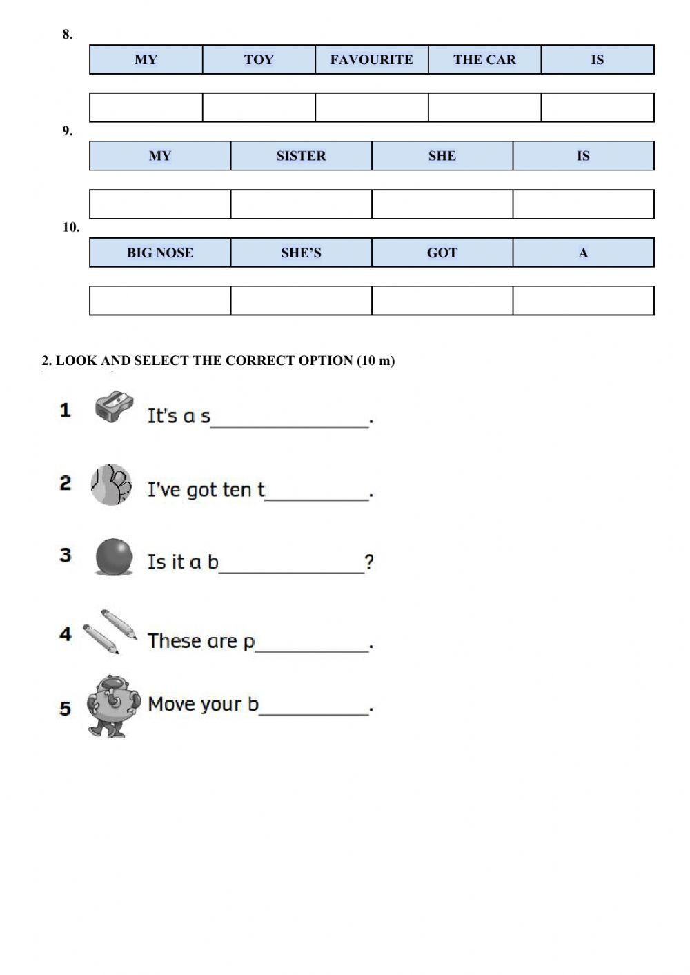 Mid term test integrated-3rd grade