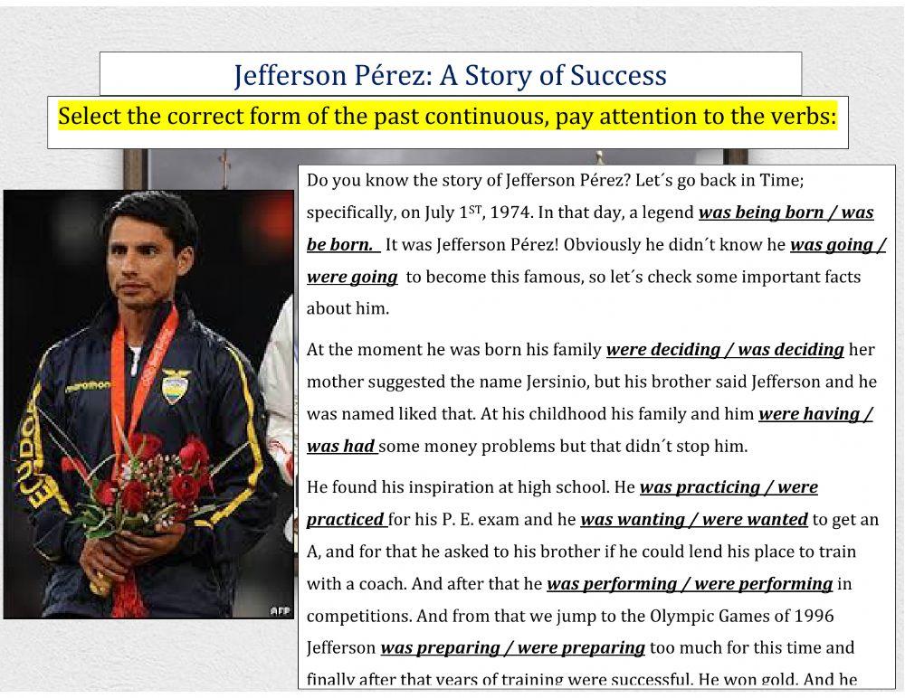 Jefferson Perez - Past continuous