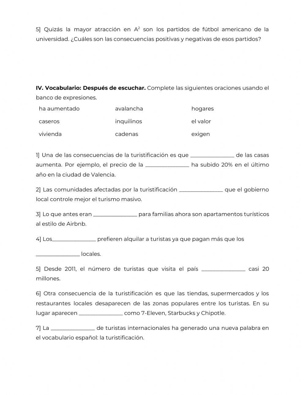 3. Presentación Cultural: La Turistificación