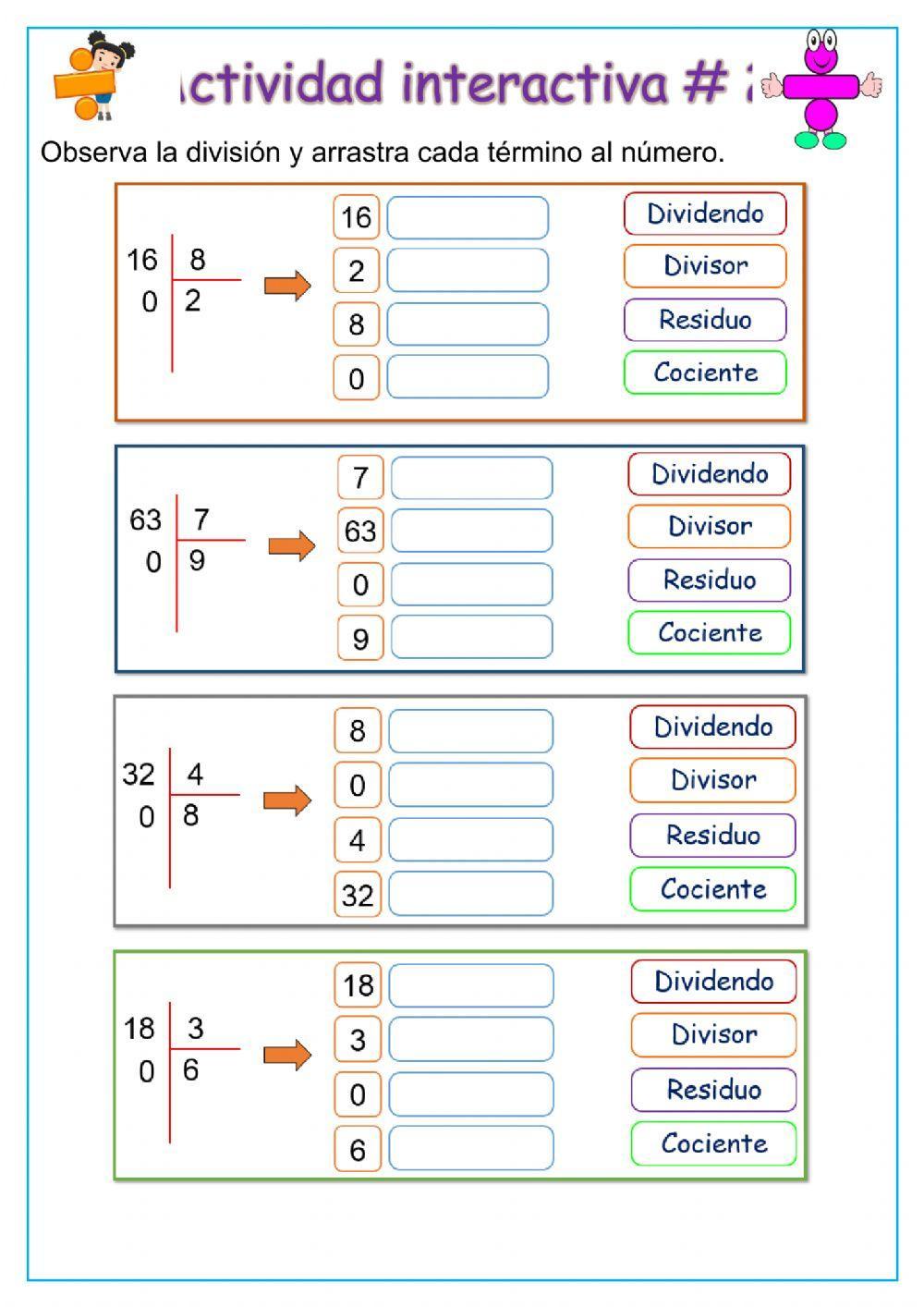 Términos de la División