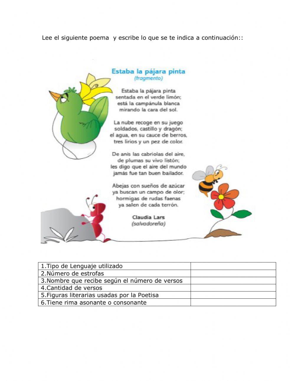 Partes del Poema