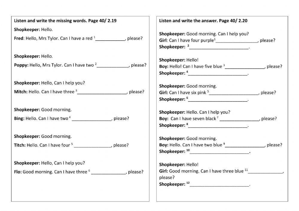 Incredible English 2 Unit 5 Page 40