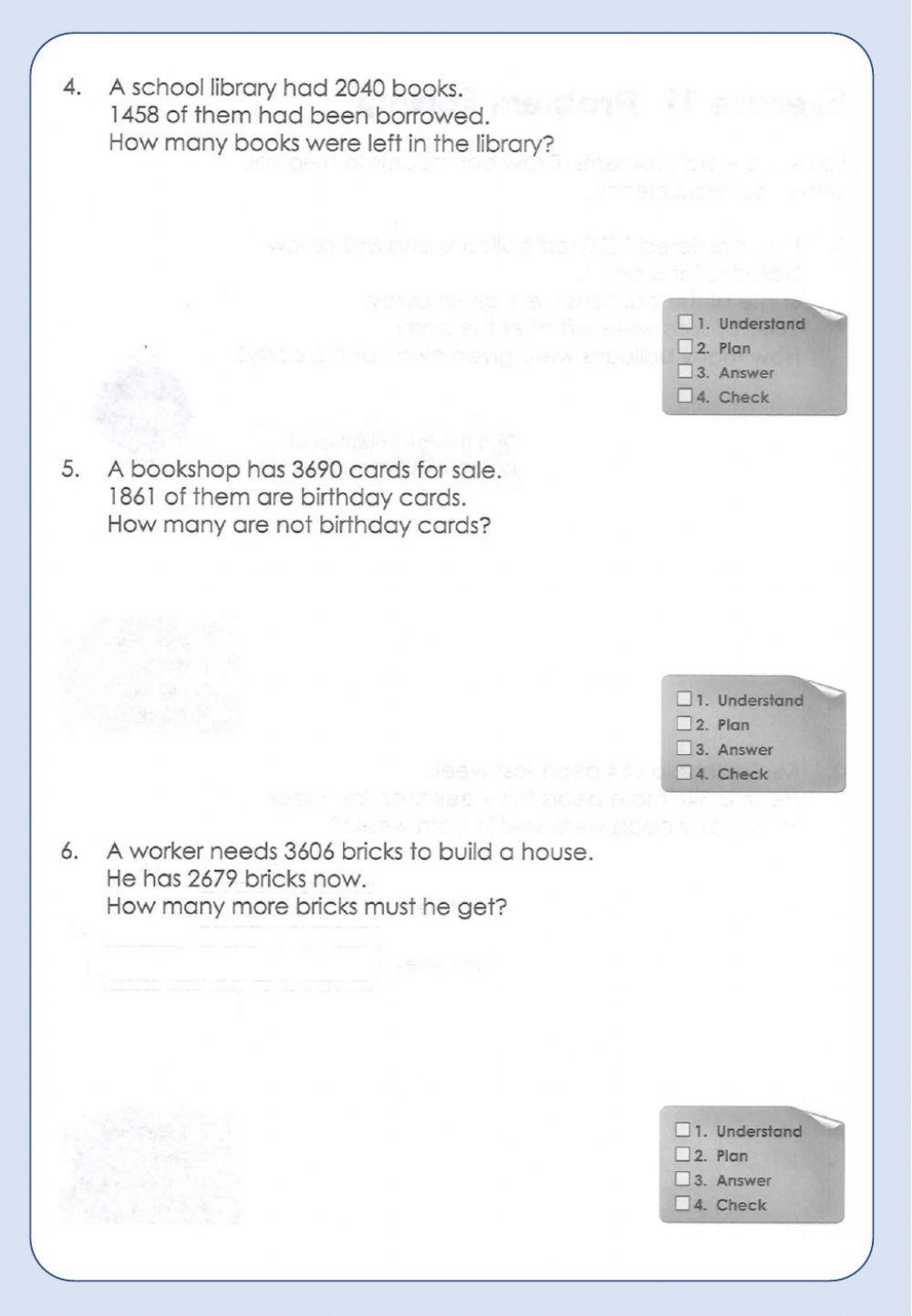 Week 20 - Thursday - Maths 4 and 5
