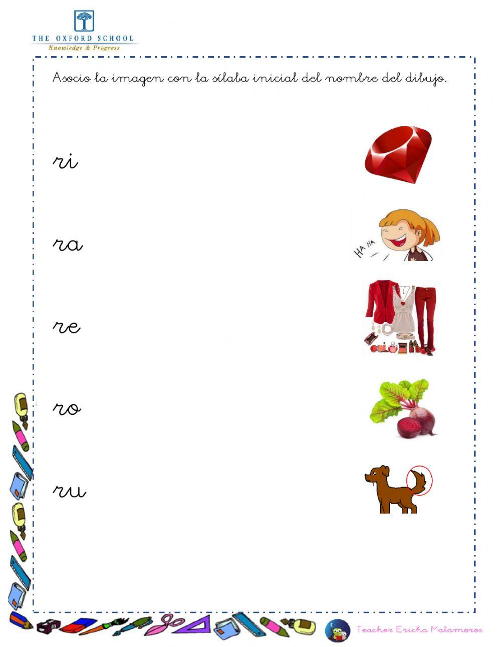 Sílabas ra re ri ro ru