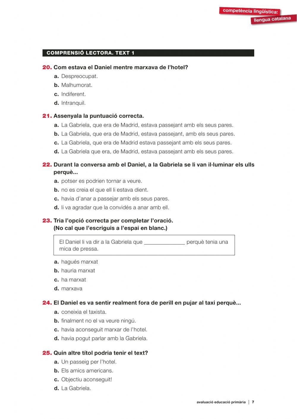 Comprensió lectora 19