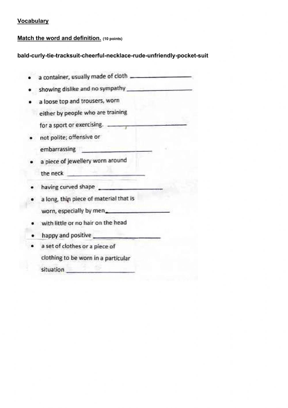 3rd Seniors Partial Exam - Use of English