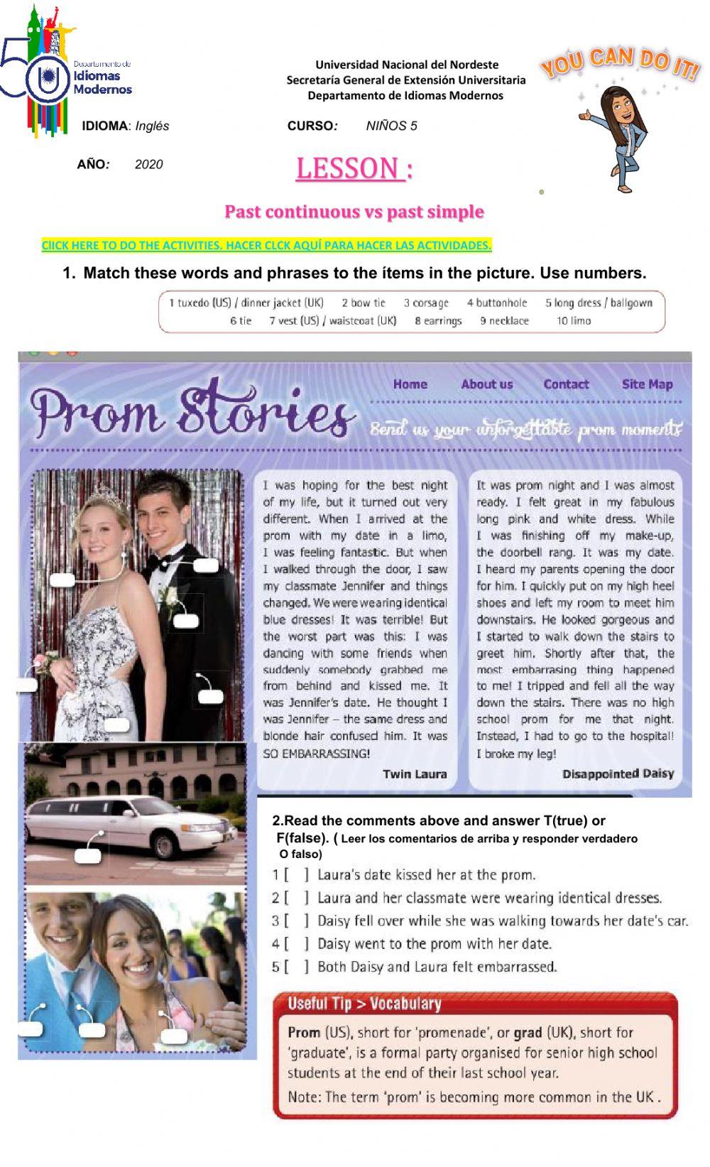 Past continuous vs past simple