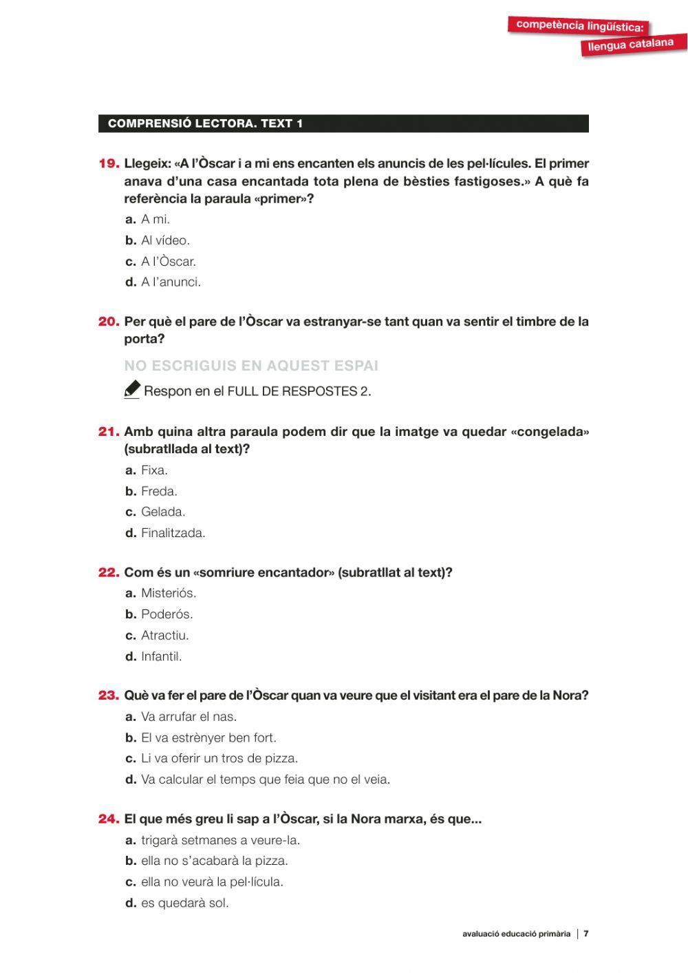 Comprensió lectora 21