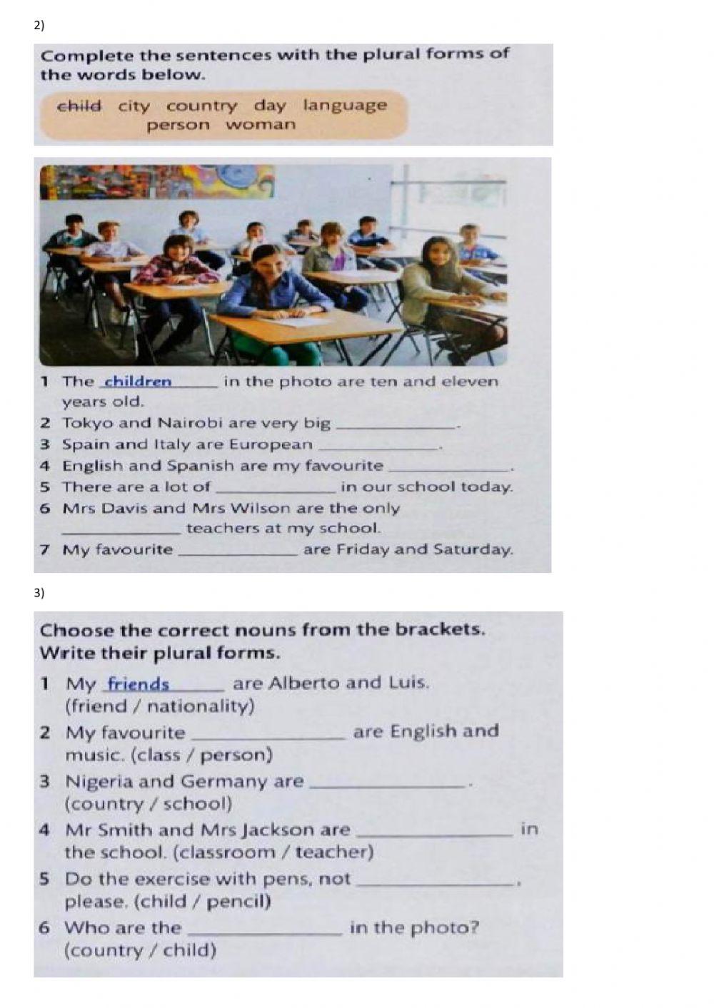 Teens 1 unit 2 singular and plurals
