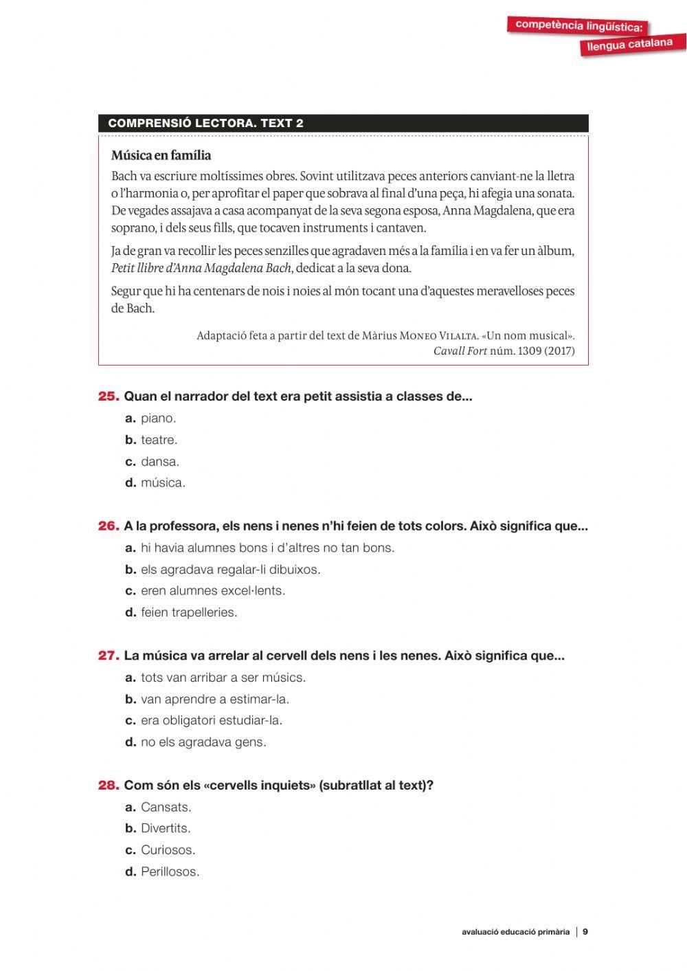 Comprensió lectora 22