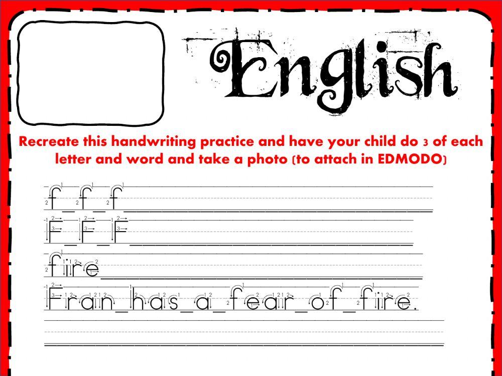 Week 16 - Thursday - English