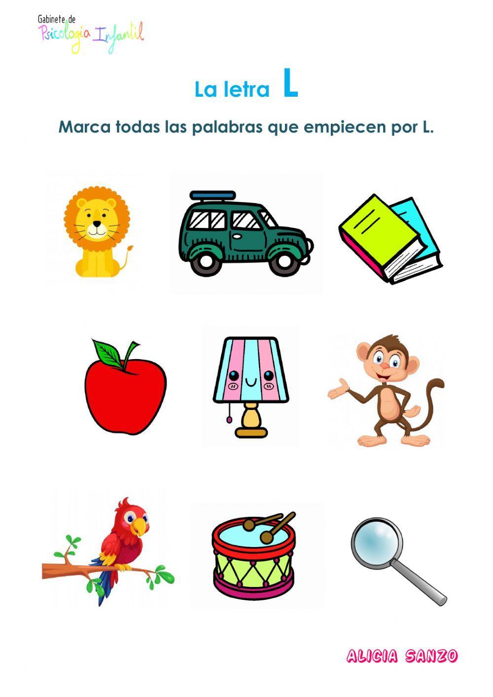 Conciencia fonológica letra l