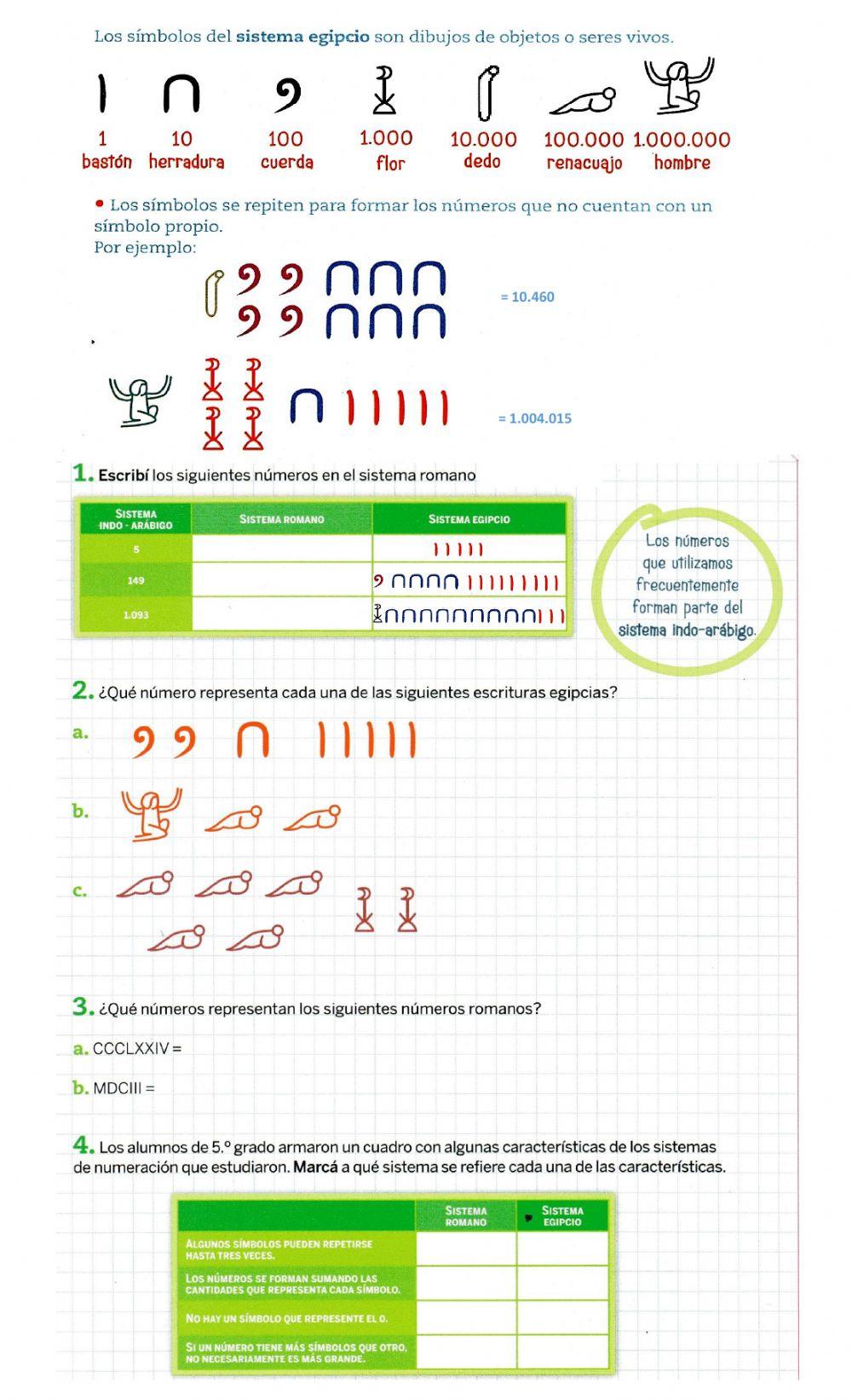 Sistemas de numeración 5°