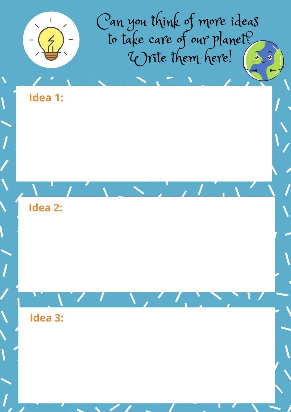 Ideas to take care of our planet