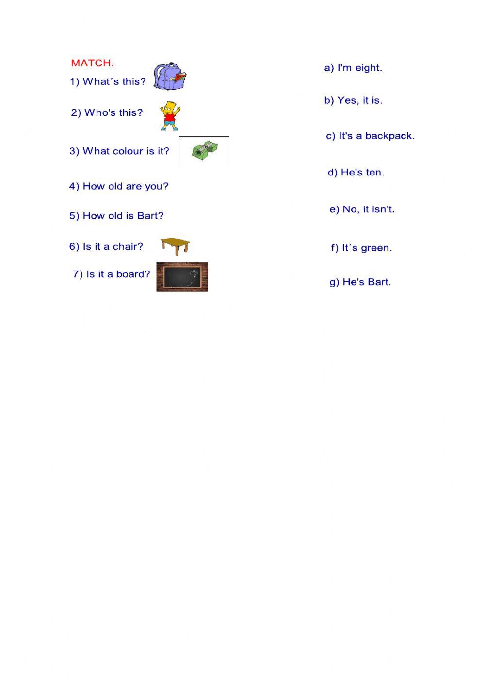 Revision- school objects-questions