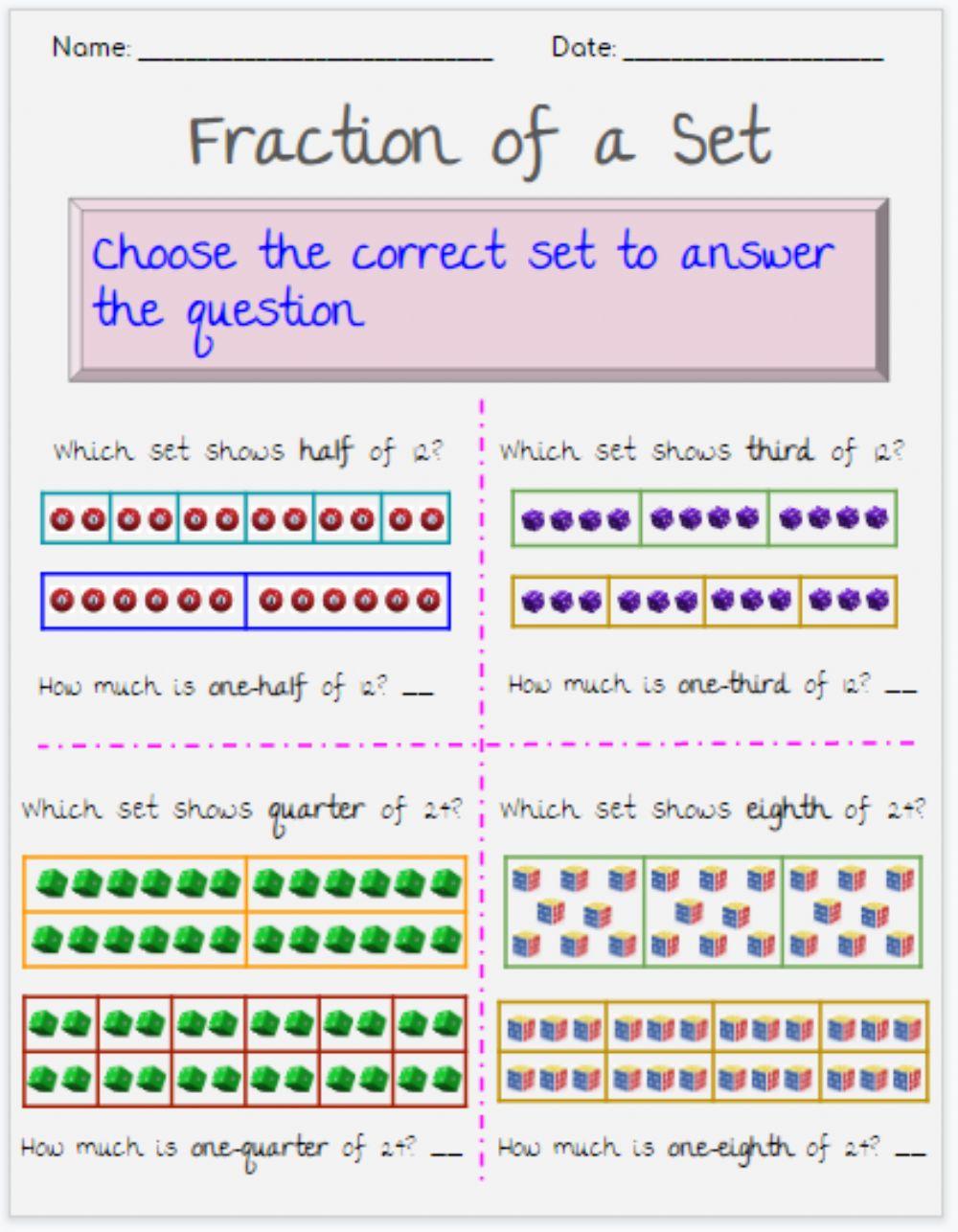 250767 Fraction a Set Mshawnie LiveWorksheets