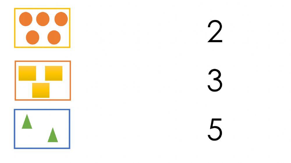 Une la cantidad con el numero que corresponde