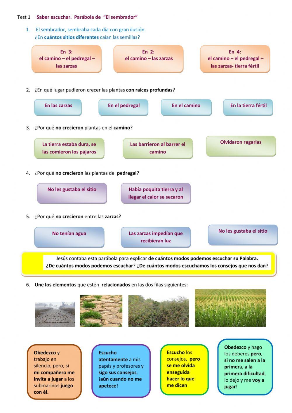 Saber escuchar. Parábola de El sembrador