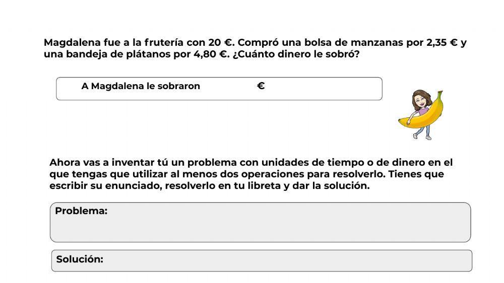Problemas de repaso (tiempo y dinero)