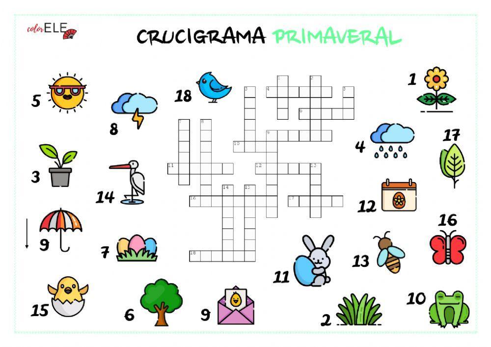 Crucigrama primaveral elba